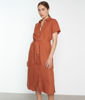 Picture of NIDA PLUM CERTIFIED LINEN MIDI DRESS